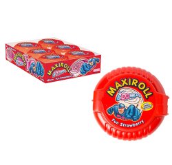 Chicle Boomer Maxiroll Fresa - Estuche 12 Unidades