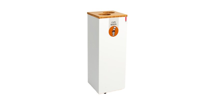 Collecteur à gobelets Lune Paxa 34L, bord en bambou