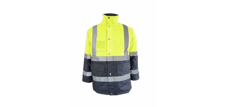 Parka impermeable alta visibilidad bicolor clase II