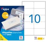 Étiquettes adresses 99,1 x 57 mm Agipa 100982 - Boîte de 1000