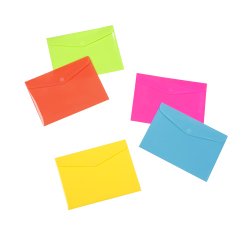 Pochettes de rangement à scratch Viquel HappyFluo A4 Maxi