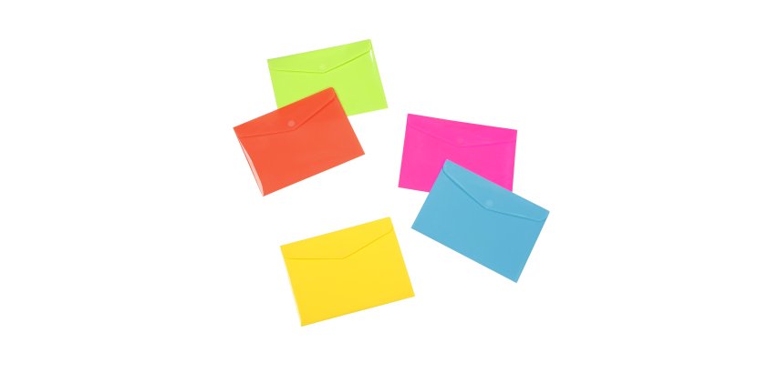 Pochettes de rangement à scratch Viquel HappyFluo A4 Maxi