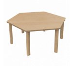 Hexagonal Fabiano Kids Table with Wooden Legs - Size T2 - Kindergarten