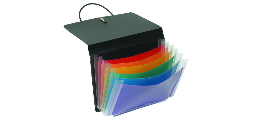 Trieur extensible 6 Compartiments Rainbow Class VIQUEL - format 16 x 12 cm