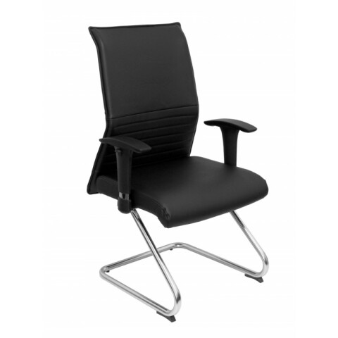 Sillón Albacete confidente patín similpiel - Negro