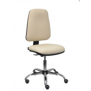 Silla Socovos similpiel blanco - Crema
