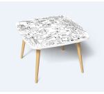 Table basse KIDS à colorier - Motif Transports - Lot de 2