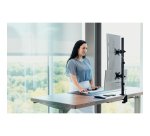 Brazo vertical para dos monitores