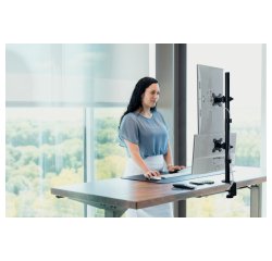 Brazo vertical para dos monitores