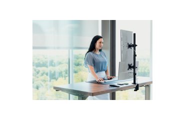 Brazo vertical para dos monitores