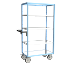 Servante multi-niveaux avec 3 étagères plateau tôle galvanisée 500 kg 850 x 500 mm roue TPE