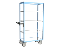 Servante multi-niveaux avec 3 étagères plateau tôle galvanisée 500 kg 850 x 500 mm roue TPE