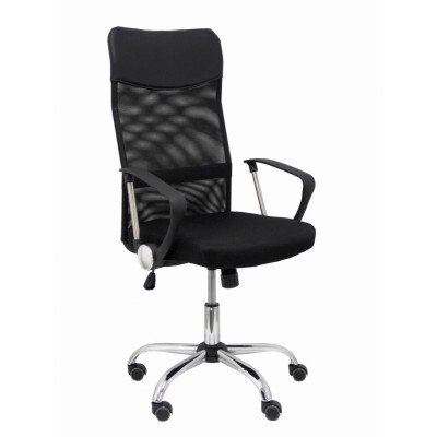 Silla de oficina Gontar tapizada - Negro