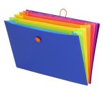 Trieur plastique Viquel Happy Fluo à soufflet 6 divisions noir