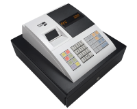 Registradora ecr sampos er-057 s blanca 14 departamentos display vfd antireflejos conforme
