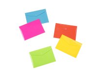 Pochettes de rangement à scratch Viquel Happy Fluo A5