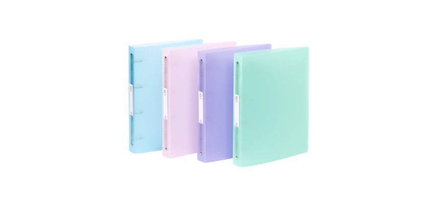 Classeur souple A4 MAXI - 4 anneaux - Dos 4 cm - polypropylène - PROPYSOFT VIQUEL  Coloris assortis