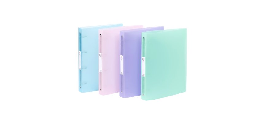 Classeur souple A4 MAXI - 4 anneaux - Dos 4 cm - polypropylène - PROPYSOFT VIQUEL  Coloris assortis