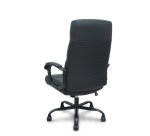 Fauteuil de bureau Opti 545, simili cuir noir, piètement en métal noir