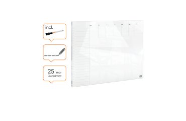Organizador semanal de cristal de sobremesa NOBO 430 x 560 mm, blanco