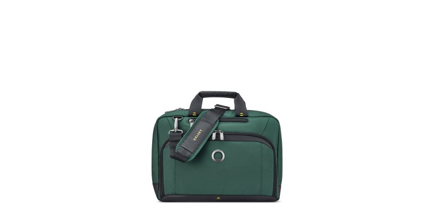DELSEY DLC PRO - Serviette 2 compartiments verte pour ordinateur portable 15.6"