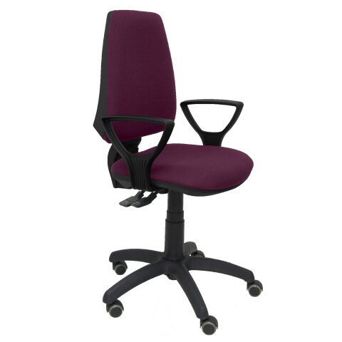 Silla Elche S Bali brazos fijos ruedas de parquet - Violeta