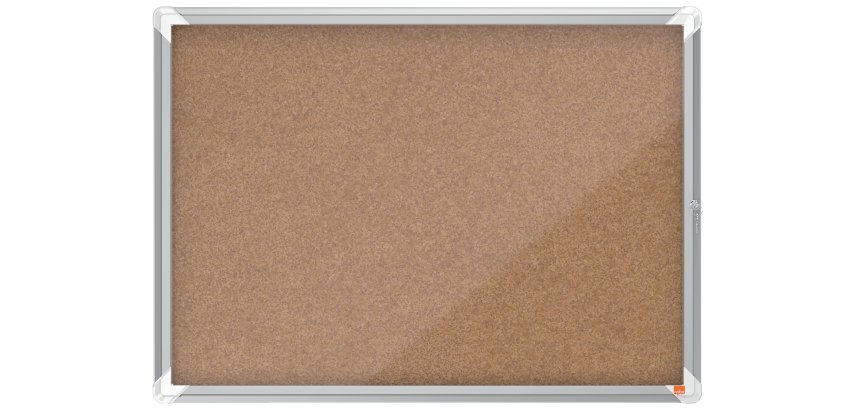 Vitrina NOBO Premium Plus con fondo de corcho 8xA4