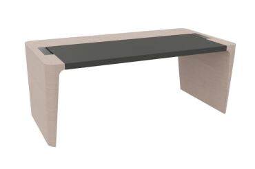 Bureau direction Xennon L.190 x P.100 avec sous-main en cuir
