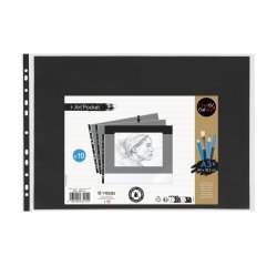 Pochettes perforées VIQUEL CREATIV'GALLERY  polypropylène A3 paysage - lot de 10