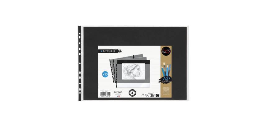 Pochettes perforées VIQUEL CREATIV'GALLERY  polypropylène A3 paysage - lot de 10