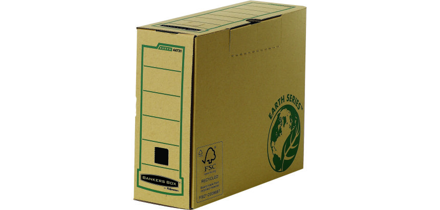 Pack de 20 Cajas de archivo definitivo A4+ 100mm Fellowes Marrón con montaje manual