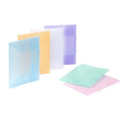 Chemise à élastique 3 rabats plastique Viquel Propysoft 23 x 32 cm dos 1,5 cm couleurs assorties