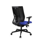 Fauteuil de bureau ergonomique MAXPRO, tissu et maille, avec accoudoirs 2D, mécanisme synchrone, pieds noirs