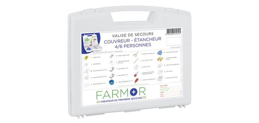 Valise de secours "Couvreur & Étancheur" 4/6 personnes