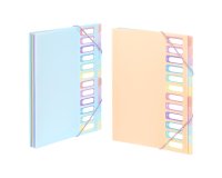 Trieur Extensible 12 compartiments A4 - Rainbow Pastel - Viquel - 25,5 x 32 cm