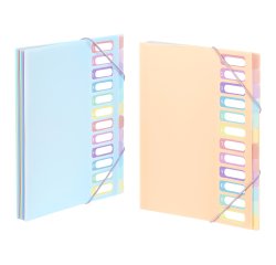 Trieur Extensible 12 compartiments A4 - Rainbow Pastel - Viquel - 25,5 x 32 cm