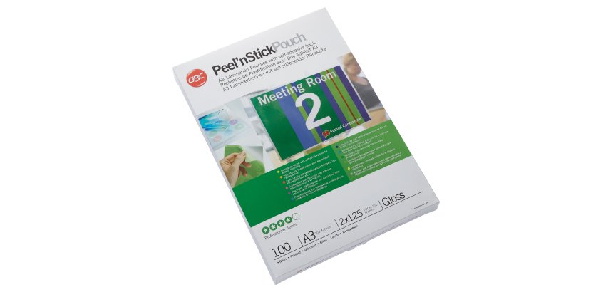 Carteras plastificación GBC autoadhesivas A3 - paquete de 100