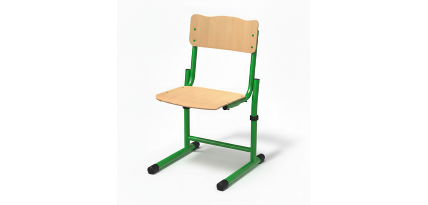 Verstellbarer Schlittenstuhl Fabiano Buche - Größe 3 bis 6 - Vorschule bis Grundschule (M3/P6)
