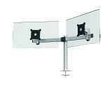 Bras support écran double PRO fixation passe-câble