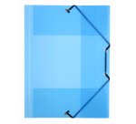 Chemise à Elastique 3 Rabats A4 Polypropylene Propyglass Bleu - VIQUEL - 32 x 23 x 1,5 cm