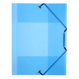 Chemise à Elastique 3 Rabats A4 Polypropylene Propyglass Bleu - VIQUEL - 32 x 23 x 1,5 cm