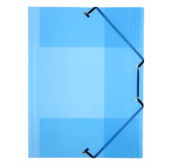 Chemise à Elastique 3 Rabats A4 Polypropylene Propyglass Bleu - VIQUEL - 32 x 23 x 1,5 cm