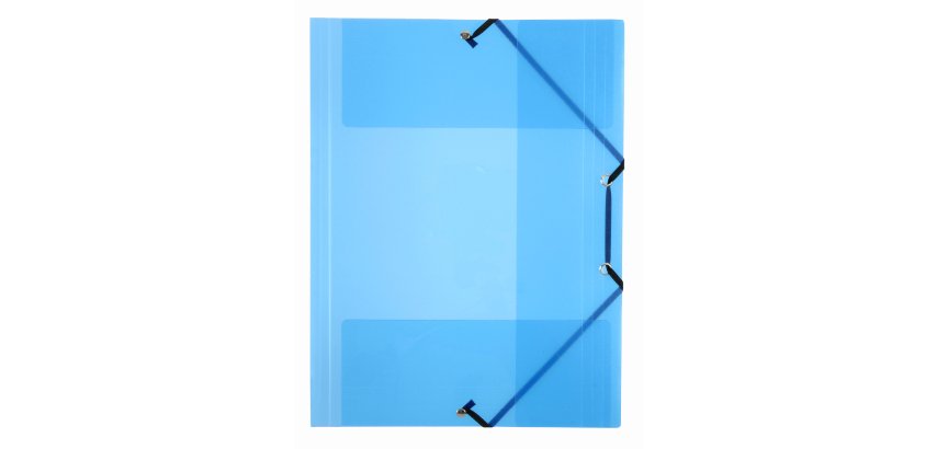 Chemise à Elastique 3 Rabats A4 Polypropylene Propyglass Bleu - VIQUEL - 32 x 23 x 1,5 cm
