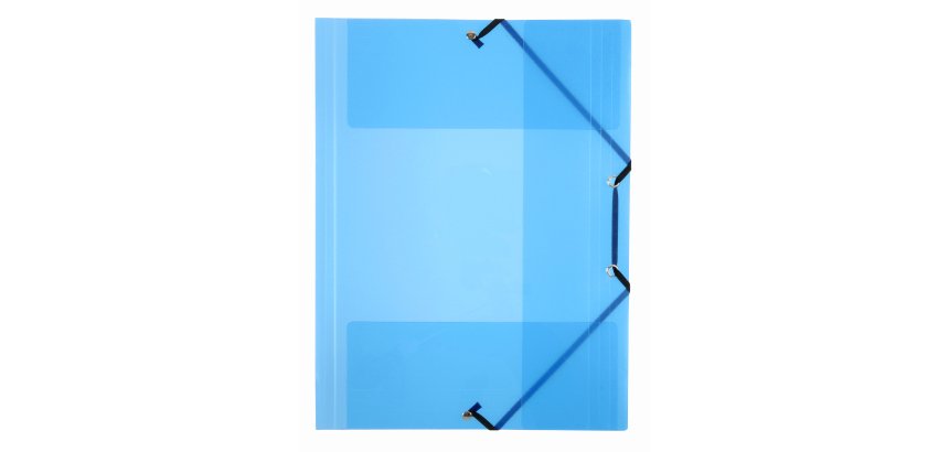 Chemise à Elastique 3 Rabats A4 Polypropylene Propyglass Bleu - VIQUEL - 32 x 23 x 1,5 cm