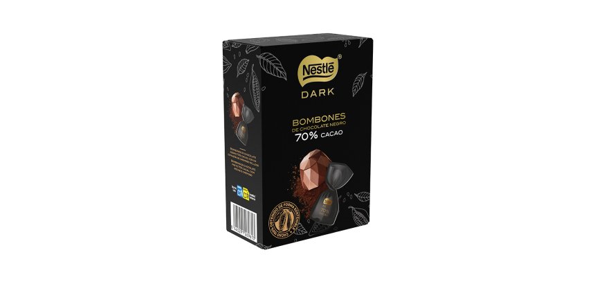 Caja de bombones de chocolate negro Nestlé Dark sublime 70% 142 g
