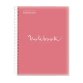 Notebook Emotions, Couverture souple, A4, quadrillage 5x5 mm, 80 feuilles de 1 couleur, Miquelrius, Rose.
