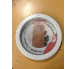 Hublot de porte rond nickelé mat