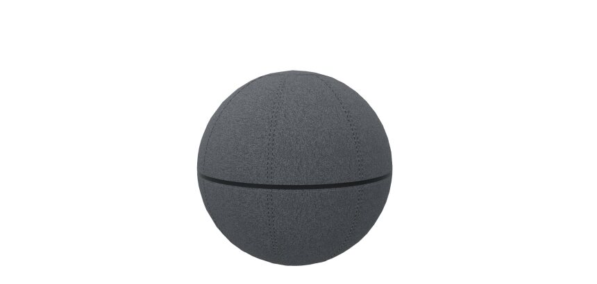 Ergonomischer Ballon Office Ballz Götessons 65 cm, Stoff Mica mit schwarzem Reißverschluss