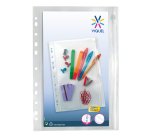 Pochettes perforées VIQUEL A4 zippée polypropylène lisse 20/100e