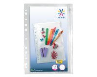 Pochettes perforées VIQUEL A4 zippée polypropylène lisse 20/100e